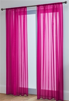 Lucy Pair Slot Top Voile Panels (Fuchsia)