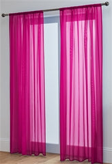 Lucy Pair Slot Top Voile Panels (Fuchsia)