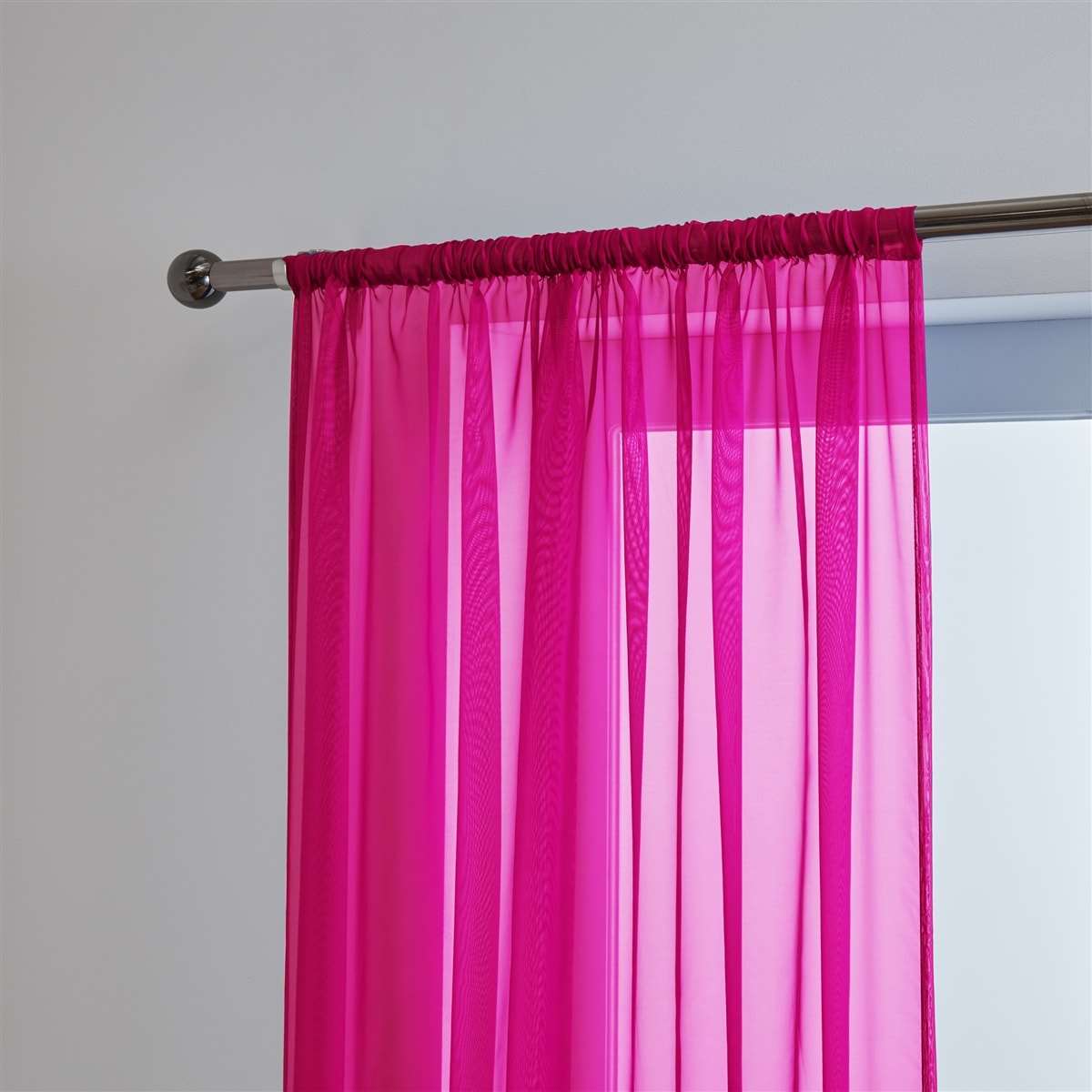 Lucy Pair Slot Top Voile Panels (Fuchsia)