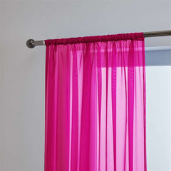 Lucy Pair Slot Top Voile Panels (Fuchsia)