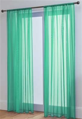 Lucy Pair Slot Top Voile Panels (Green)