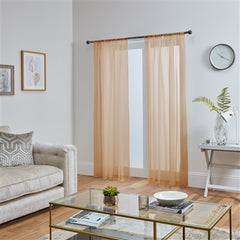 Lucy Pair Slot Top Voile Panels (Latte)