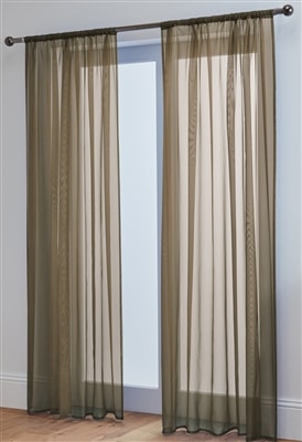 Lucy Pair Slot Top Voile Panels (Mocha)