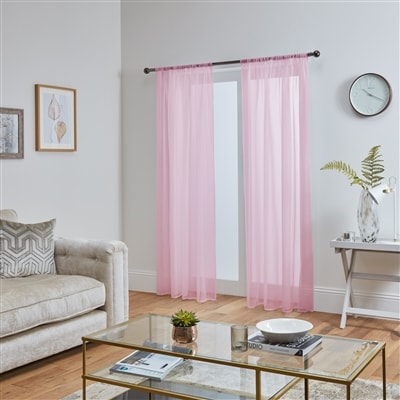 Lucy Pair Slot Top Voile Panels (Pink)