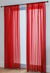 Lucy Pair Slot Top Voile Panels (Red)