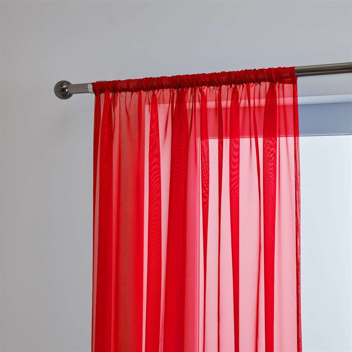 Lucy Pair Slot Top Voile Panels (Red)