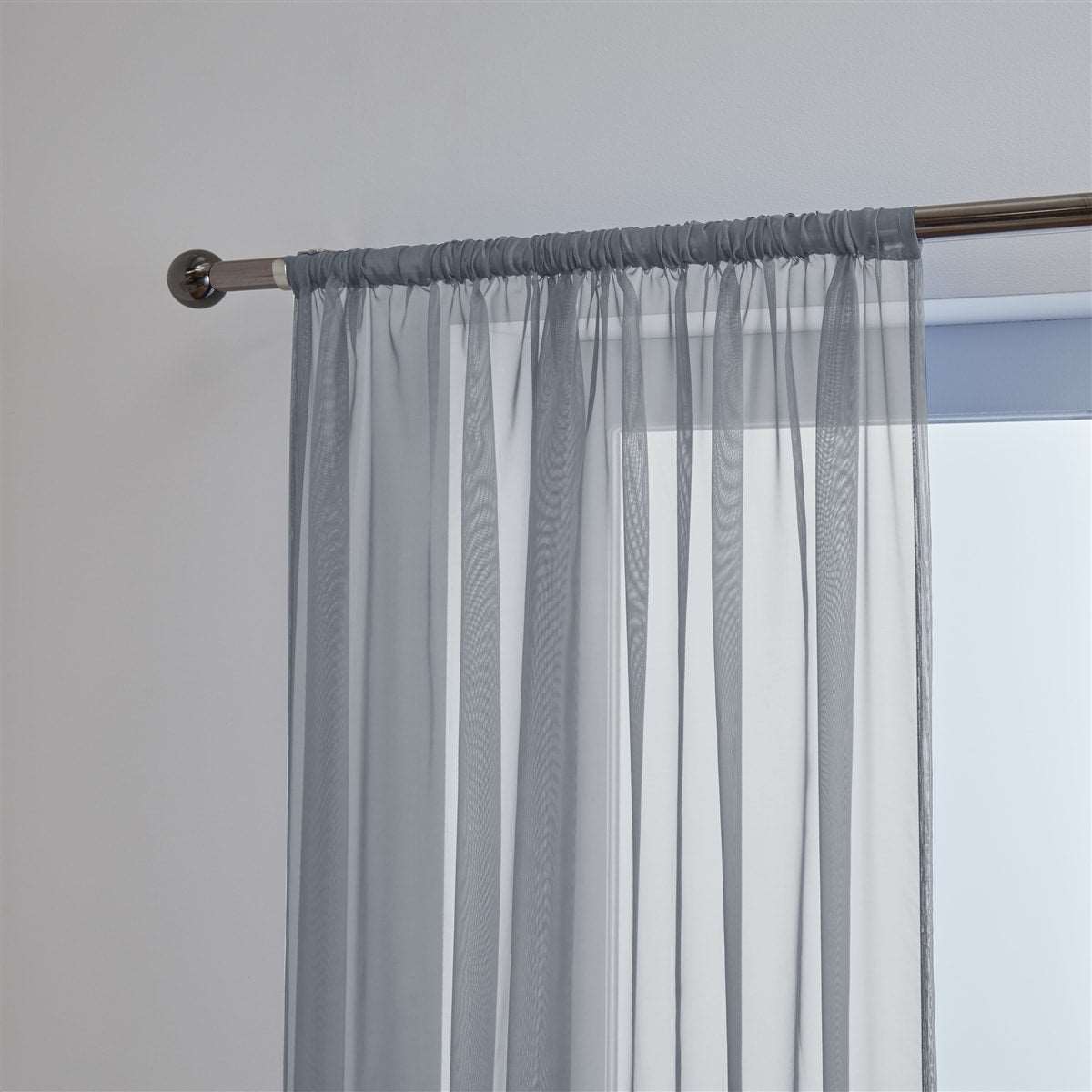 Lucy Pair Slot Top Voile Panels (Silver)