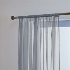 Lucy Pair Slot Top Voile Panels (Silver)