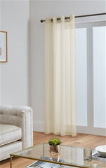 Lucy Eyelet Ring Top Voile Panel (Cream)