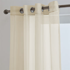 Lucy Eyelet Ring Top Voile Panel (Cream)