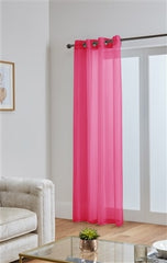 Lucy Eyelet Ring Top Voile Panel (Fuchsia)