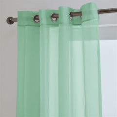 Lucy Pair Eyelet Ring Top Voile Panel (Green)