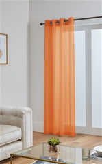Lucy Eyelet Ring Top Voile Panel (Orange)