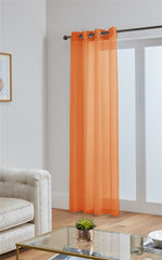 Lucy Eyelet Ring Top Voile Panel (Orange)
