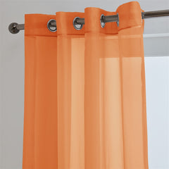 Lucy Eyelet Ring Top Voile Panel (Orange)