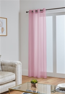 Lucy Eyelet Ring Top Voile Panel (Pink)