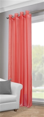 Lucy Eyelet Ring Top Voile Panel (Pastel Red)