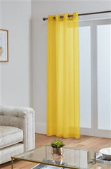 Lucy Eyelet Ring Top Voile Panel (Yellow)