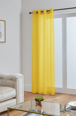 Lucy Eyelet Ring Top Voile Panel (Yellow)