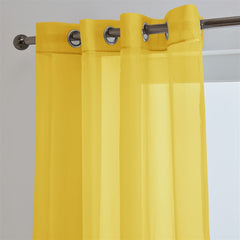 Lucy Pair Eyelet Ring Top Voile Panel (Yellow)