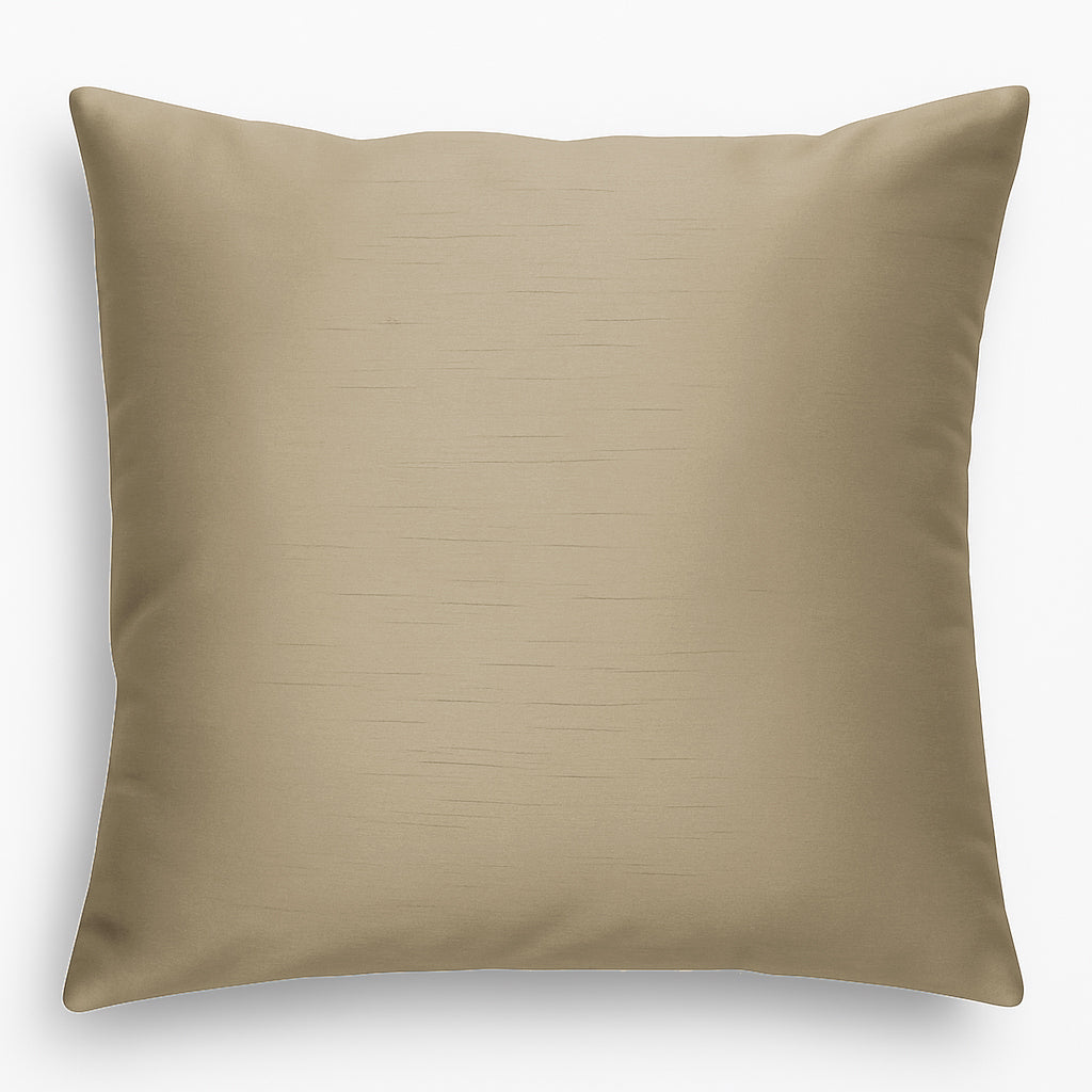 Faux Silk Eyelet Fully Lined Curtains (Latte)