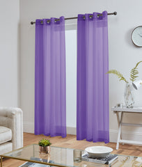 Lucy Pair Eyelet Ring Top Voile Panel (Lilac)
