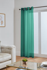 Lucy Eyelet Ring Top Voile Panel (Teal)