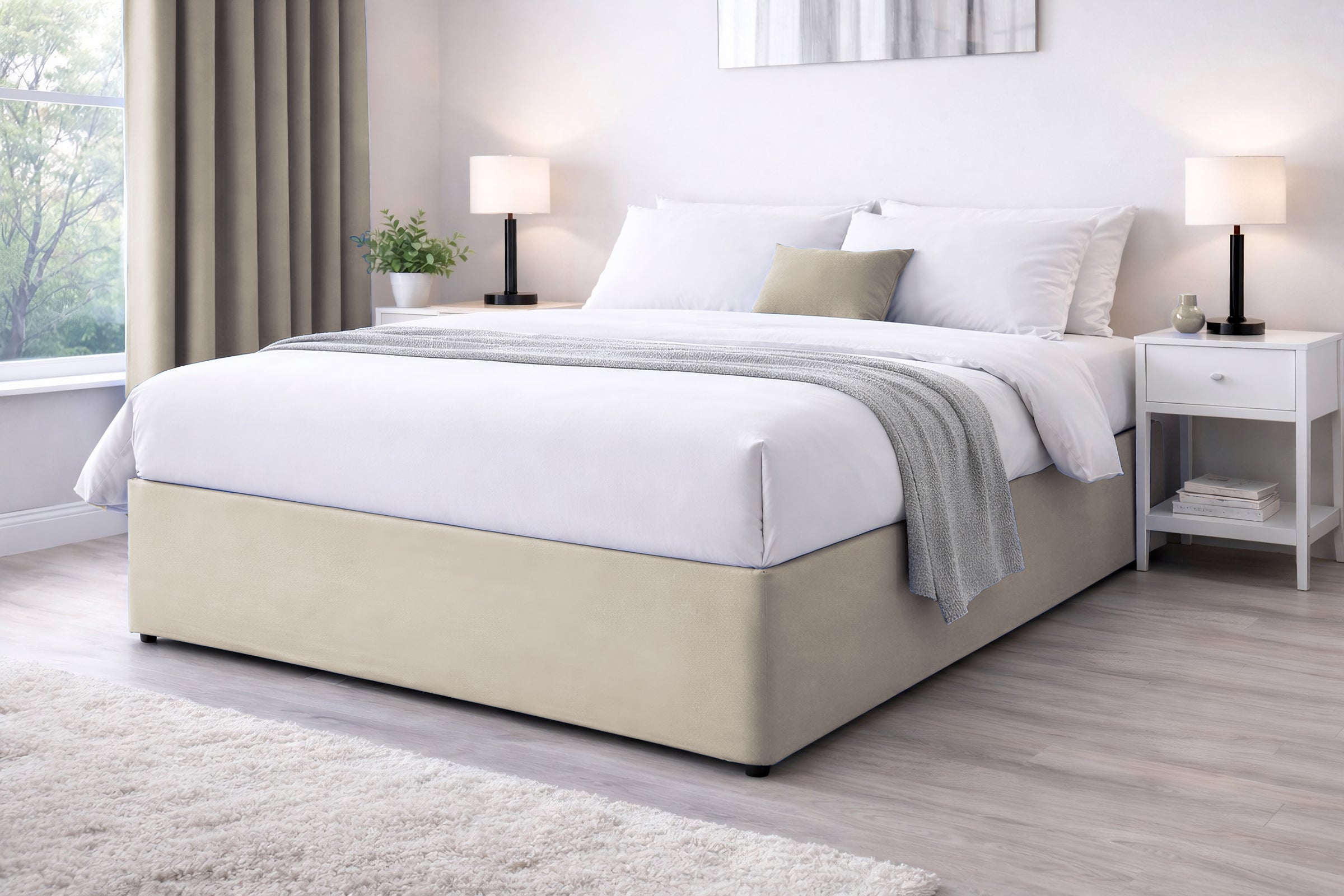 Elasticated Divan Bed Valance (Natural)