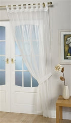 Opaque Tab Top Voile Panel (Cream)