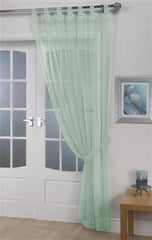 Opaque Tab Top Voile Panel (Pastel Green)