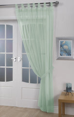 Opaque Tab Top Voile Panel (Pastel Green)