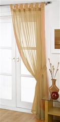 Opaque Tab Top Voile Panel (Latte)