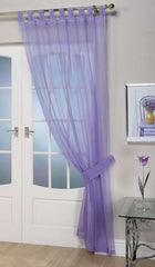 Opaque Tab Top Voile Panel (Lilac)