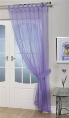 Opaque Tab Top Voile Panel (Lilac)