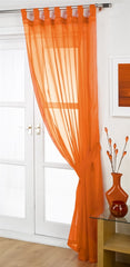 Opaque Tab Top Voile Panel (Orange)