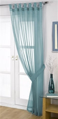 Opaque Tab Top Voile Panel (Teal)
