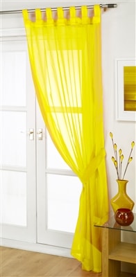 Opaque Tab Top Voile Panel (Yellow)