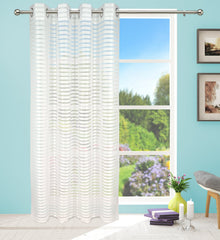 Paris Horizontal Striped Eyelet Panel