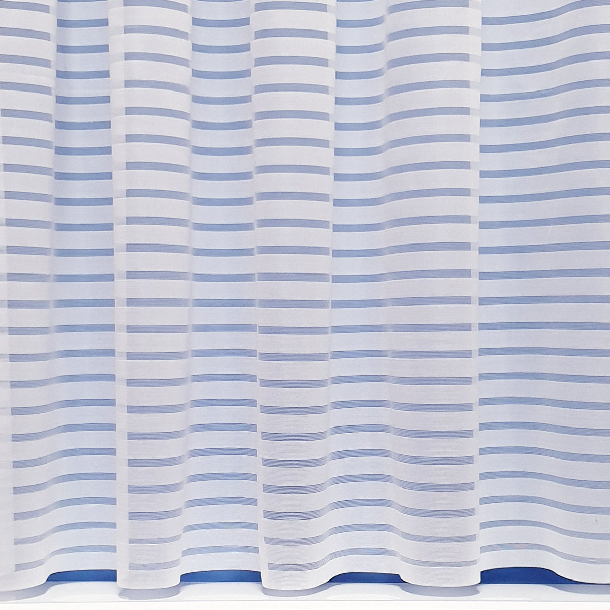 Paris Horizontal Stripe White Net Curtain