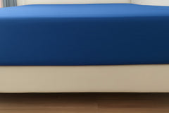 Microfibre Flat Bed Sheet (Blue)