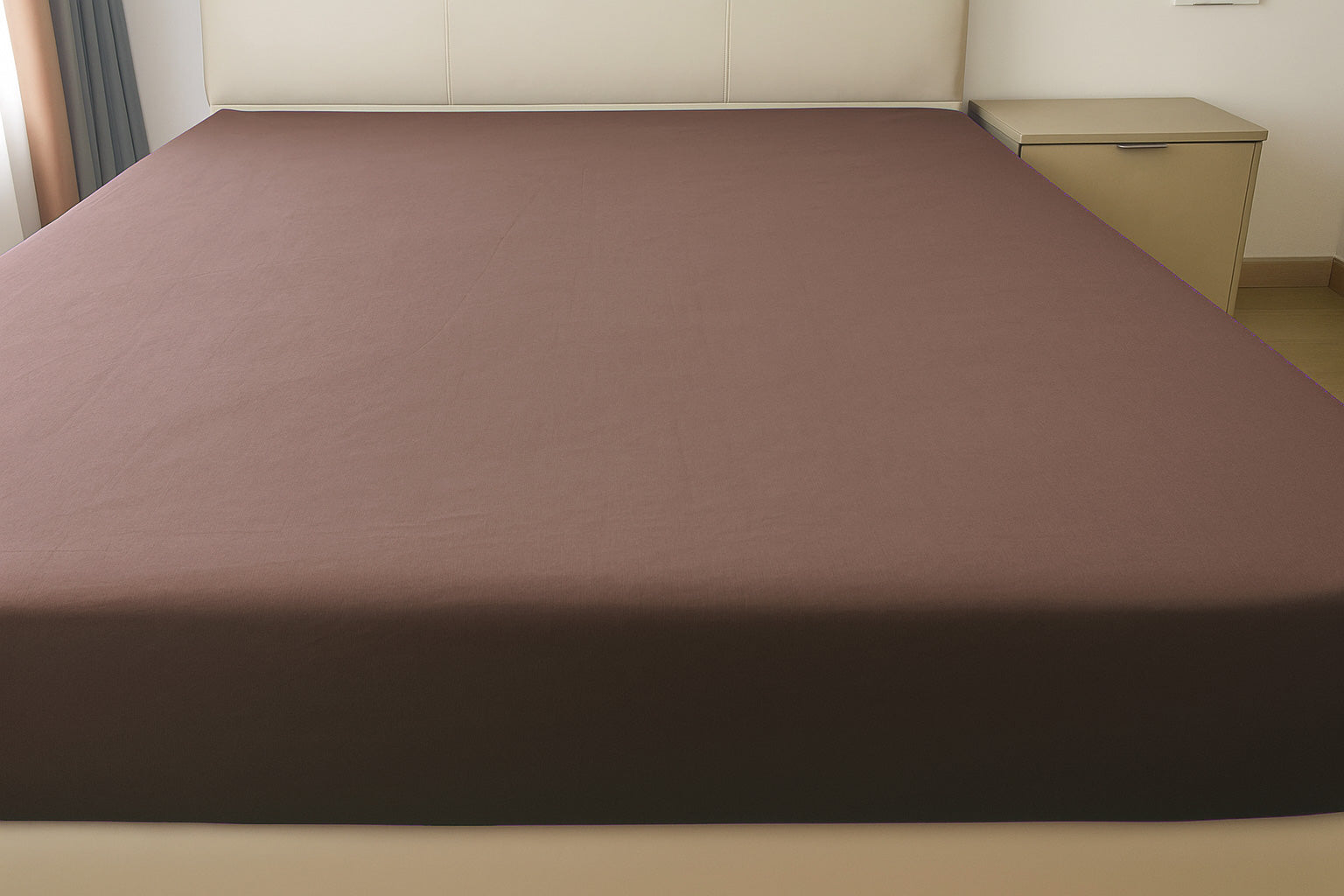Microfibre Flat Bed Sheet (Chocolate)