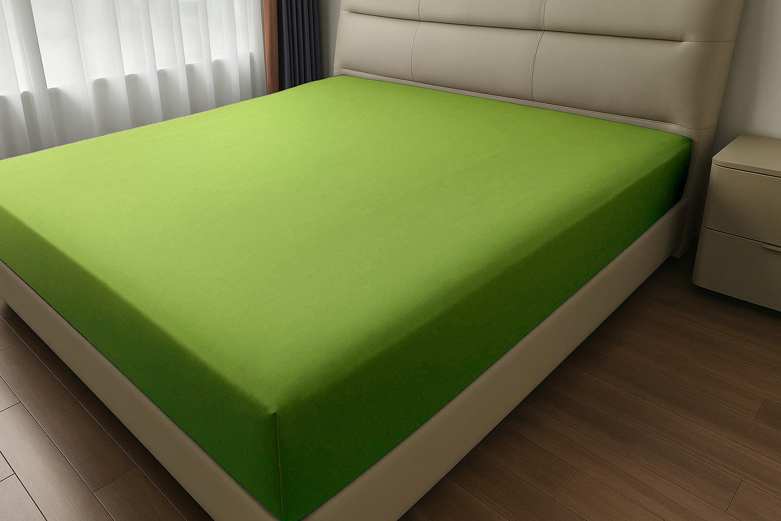 Microfibre Flat Bed Sheet (Lime)