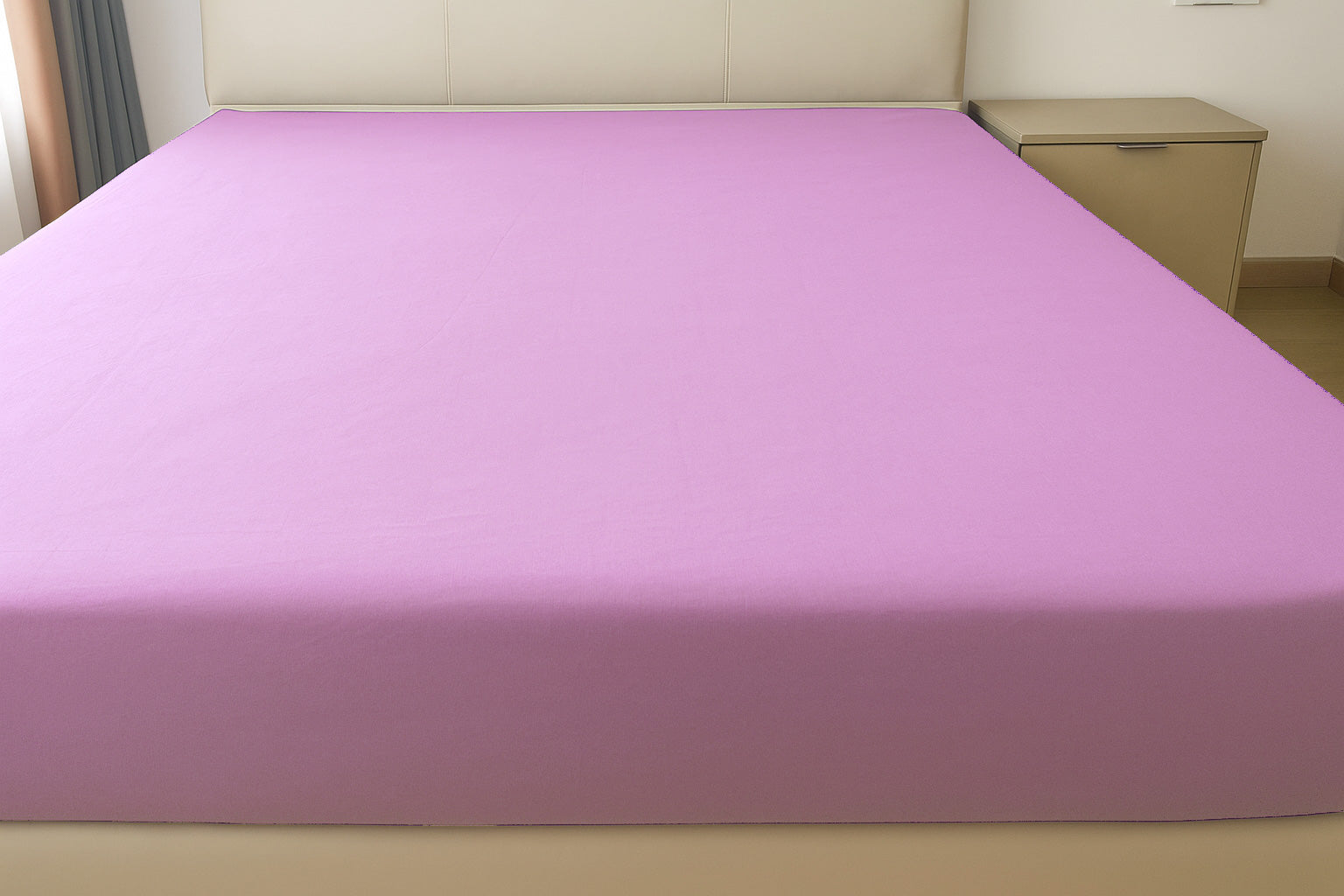 Microfibre Flat Bed Sheet (Pink)