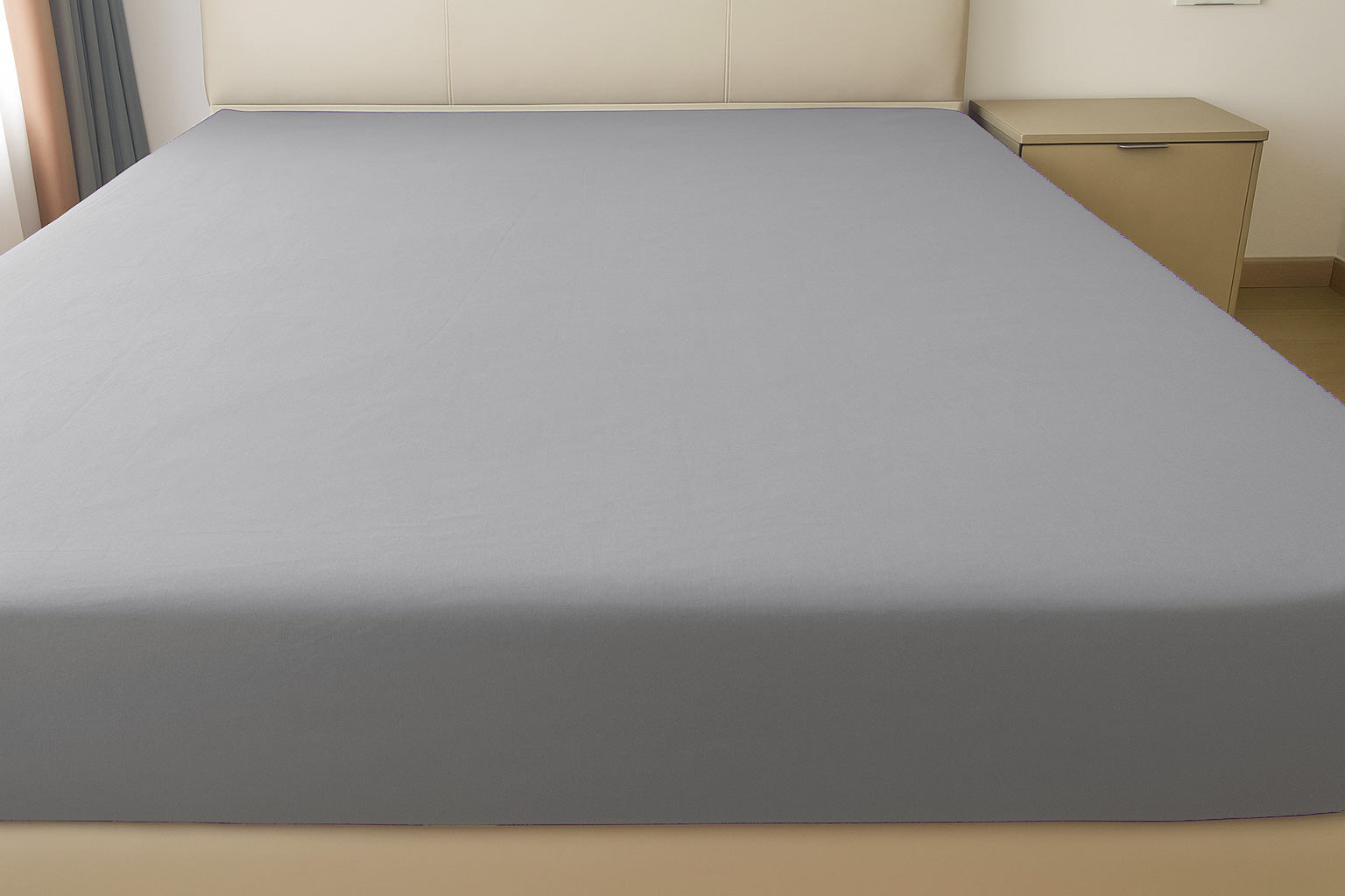 Microfibre Flat Bed Sheet (Silver)