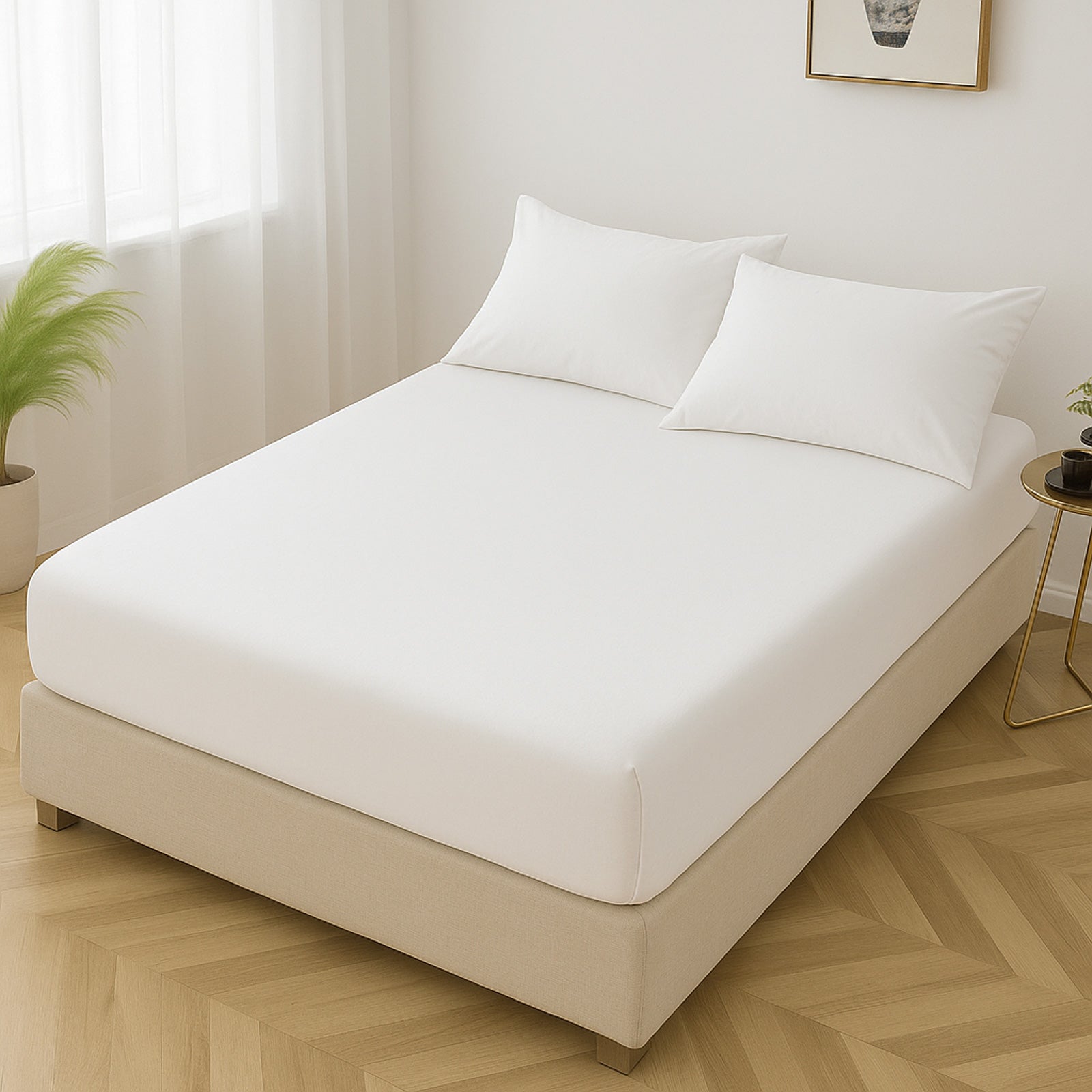 Microfibre Flat Bed Sheet (White)