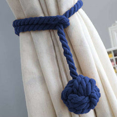 Ball Rope Curtain Tie Backs (Navy)