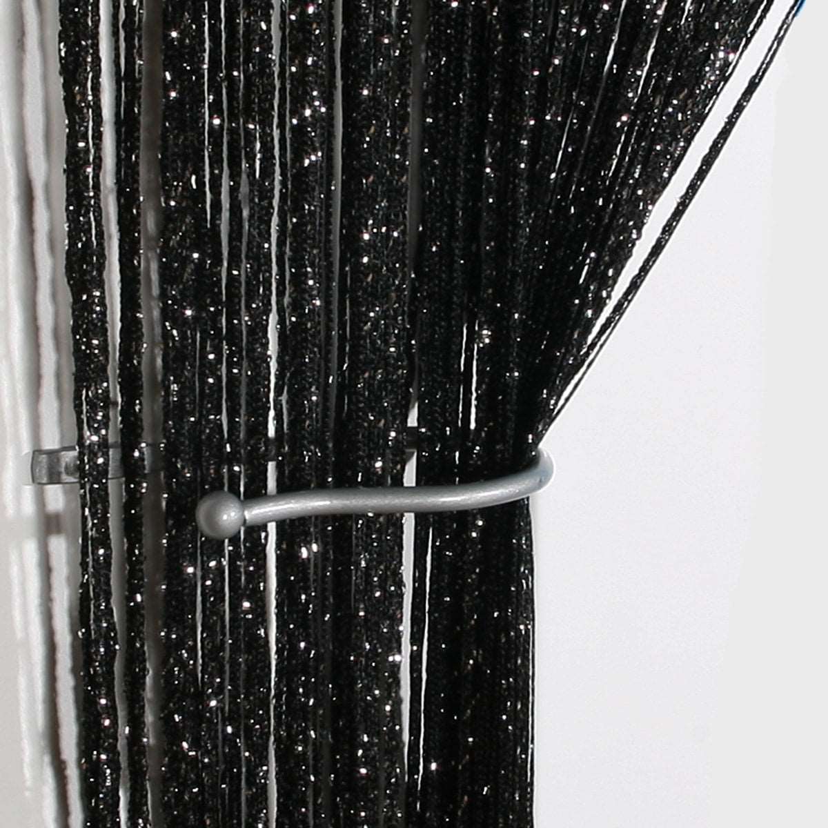 Jazz Glitter String Curtain Panel Black