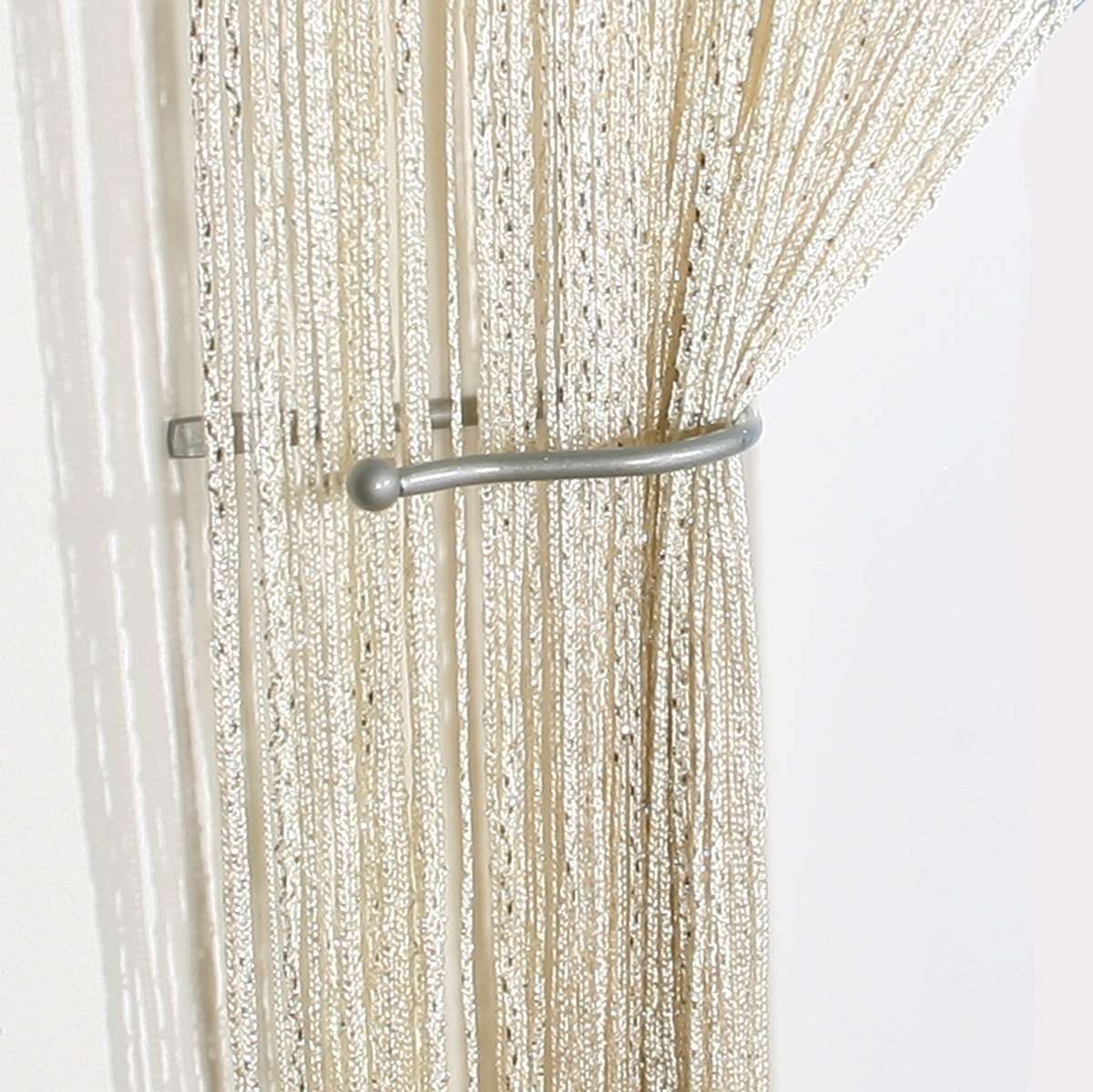 Jazz Large Size Glitter String Curtain Panel Cream (3m Wide x 3m Drop)