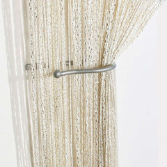 Jazz Glitter String Curtain Panel Cream