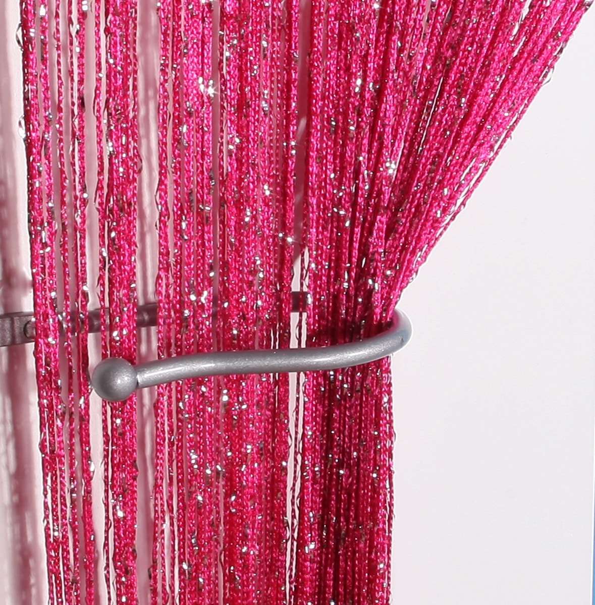 Jazz Glitter String Curtain Panel Fuchsia